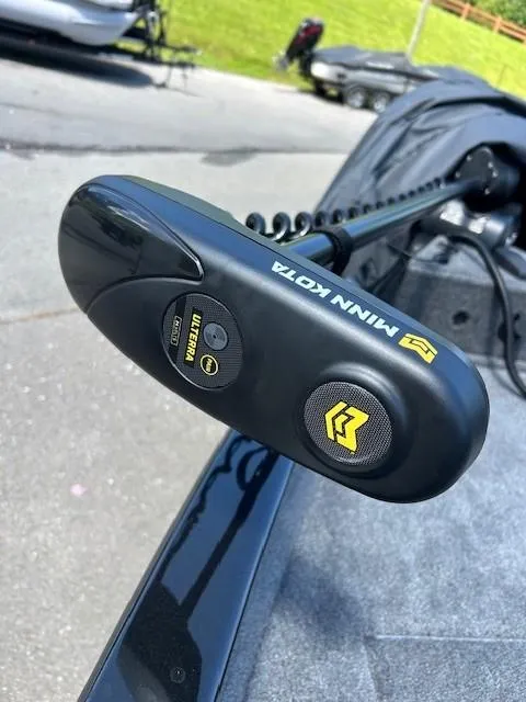 Slide: The Image of Close-up of a Minn Kota trolling motor on a 2025 Tracker Pro Guide V-16 SC boat. - 7
