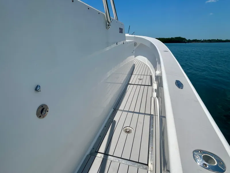 Slide: The Image of 2017 Chesapeake 53 Center Console boat deck with ocean view. - 45