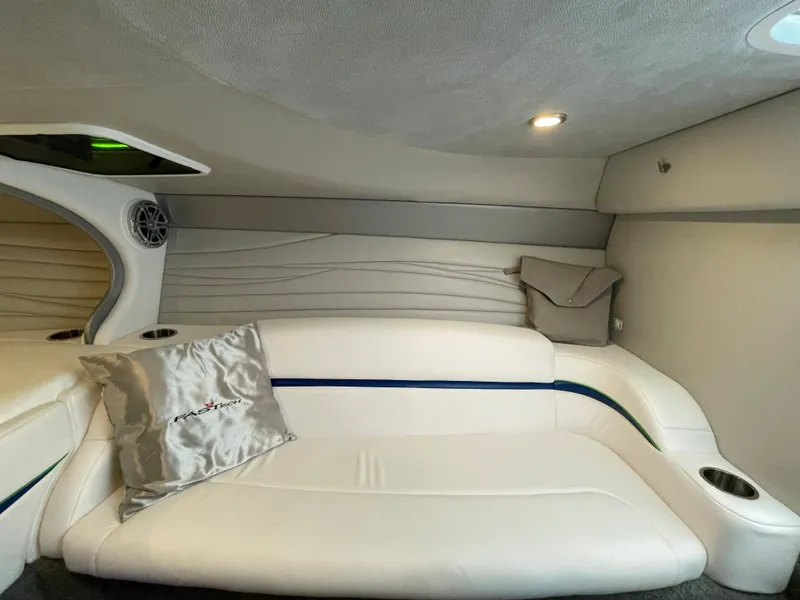 Slide: The Image of Luxurious interior of 2018 Formula 292 FASTech boat with white seating and modern design. - 22