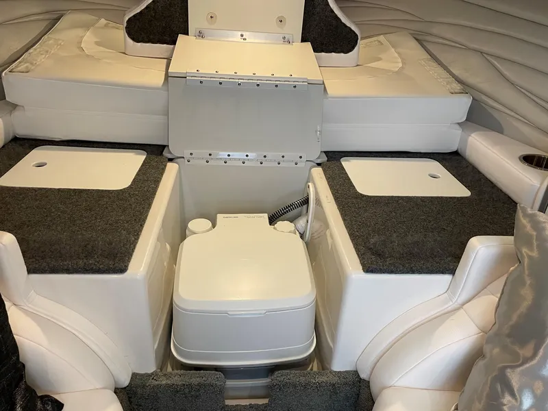 Slide: The Image of 2018 Formula 292 FASTech cabin interior with seating and storage compartments. - 27