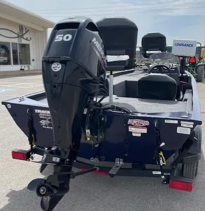 Slide: The Image of 2020 Tracker Pro 170 boat with Mercury 50 engine and Lowrance equipment. - 2
