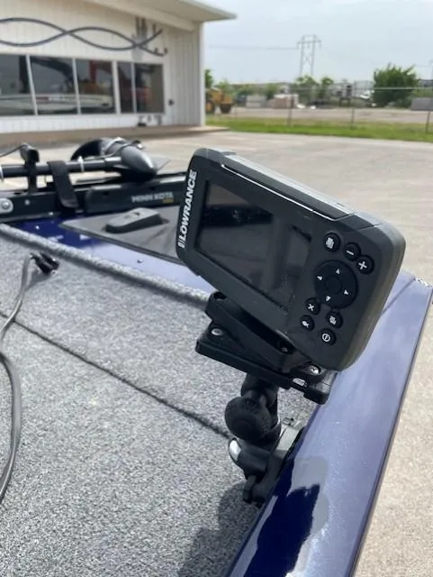 Slide: The Image of 2020 Tracker Pro 170 boat with Lowrance fish finder on deck. - 5