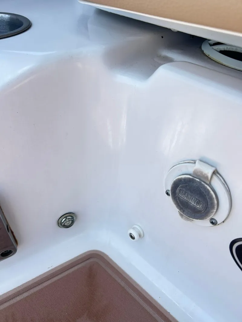 Slide: The Image of 2016 Scarab 255 H.O. Platinum boat interior detail with fittings and fixtures. - 36