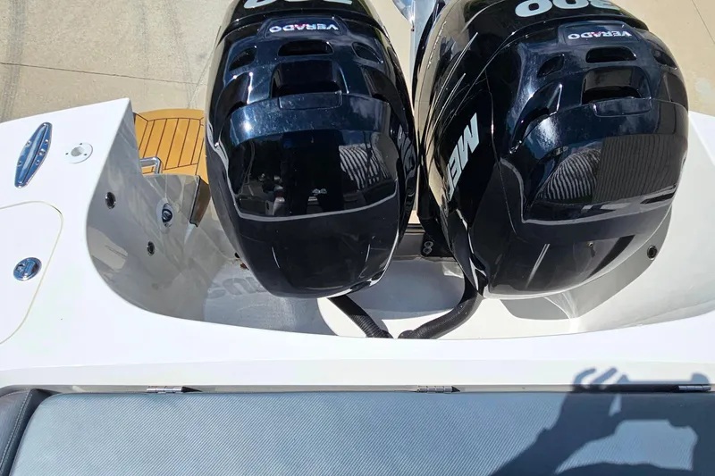 Slide: The Image of Cougar R10 Rigid Inflatable 2012 with dual Mercury Verado outboard engines. - 22