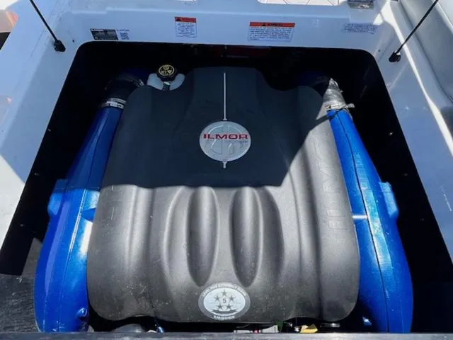 Slide: The Image of Engine compartment of a 2018 MasterCraft NXT22 with Ilmor branding. - 20