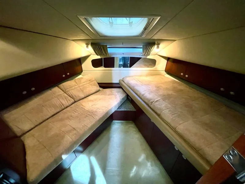 Slide: The Image of 2005 Sea Ray Motor Yacht interior with twin beds and skylight. - 20