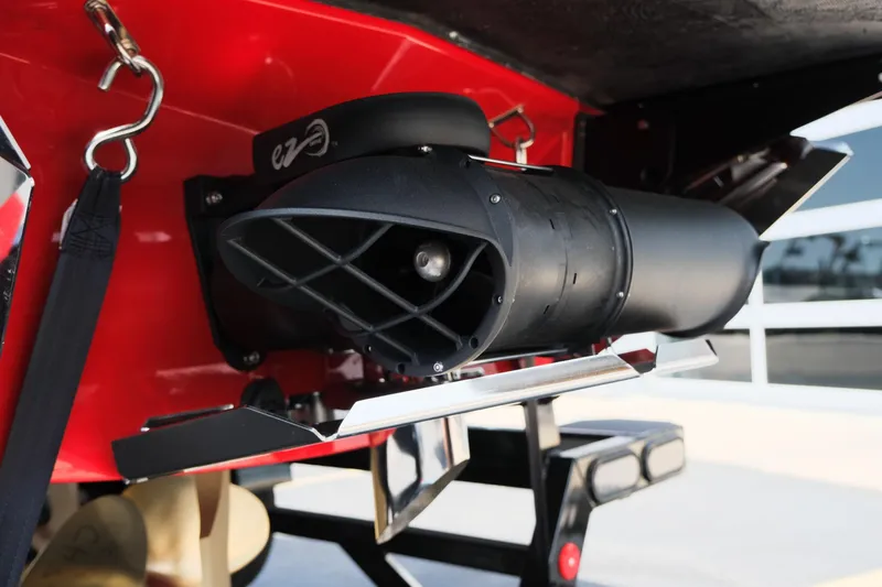 Slide: The Image of 2025 MasterCraft X24 boat exhaust system, close-up view, showcasing advanced design and engineering. - 11