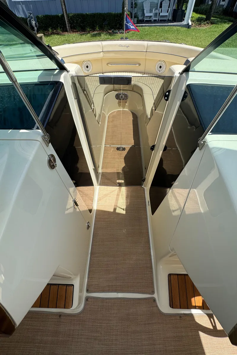 Slide: The Image of 2020 Chris-Craft Launch 31 GT interior, showcasing elegant design and spacious layout. - 90