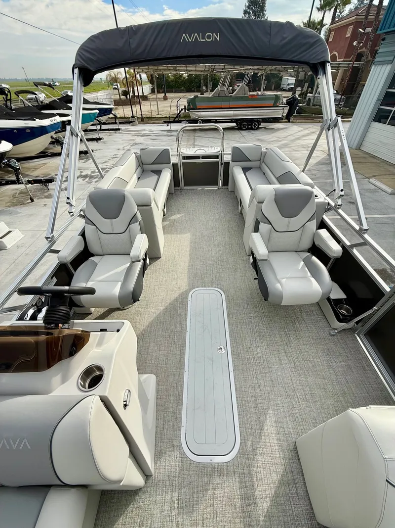 Slide: The Image of Avalon Venture 85 - 23 FT Quad Lounger w/ 150HP Mercury! 2025 - 8