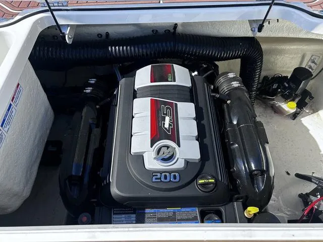 Slide: The Image of 2023 Bayliner VR4 Bowrider engine compartment with 4.5L 200HP engine. - 10