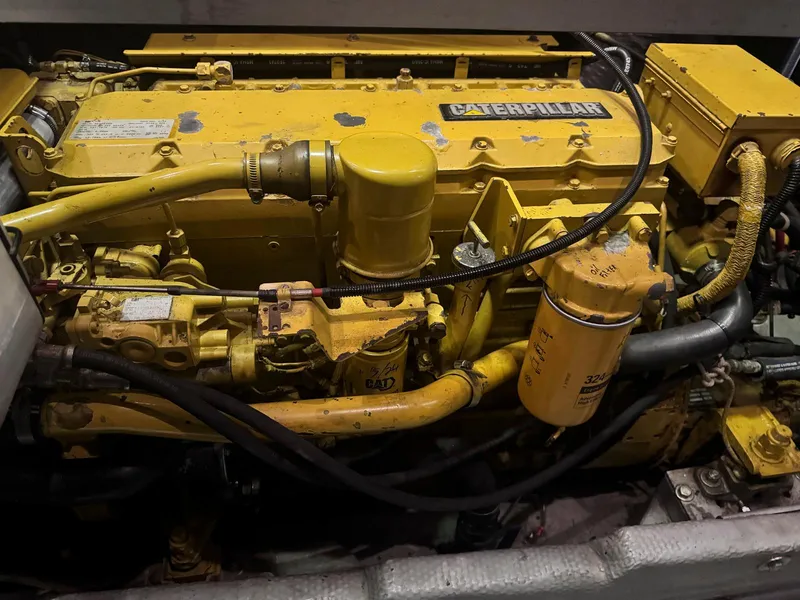 Slide: The Image of Garmin navigation display on 1997 Mainship 350 Trawler, showing radar and map interface. - 30