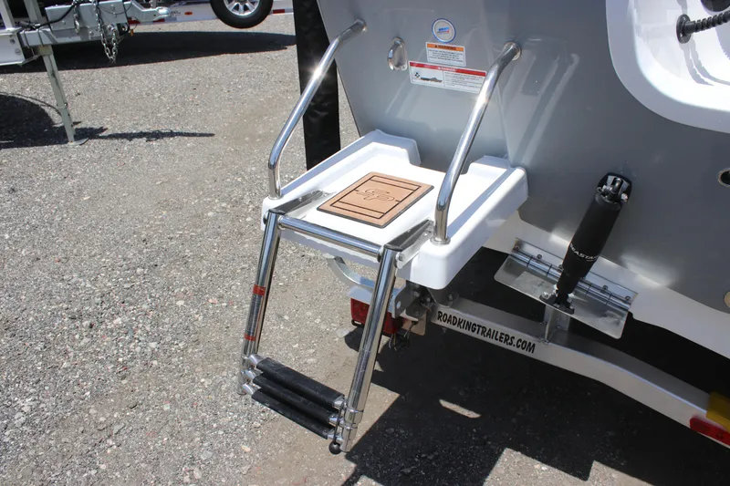 Slide: The Image of 2025 Sea Pro 230 Bay boat with rear swim ladder and platform. - 3