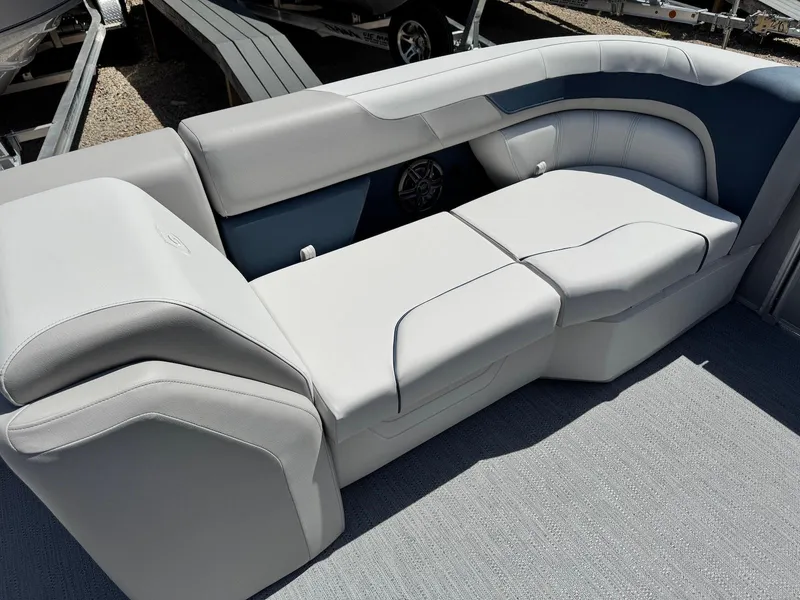 Slide: The Image of 2025 Godfrey Sweetwater 2086 SB boat seating, featuring sleek, modern design and comfortable upholstery. - 10
