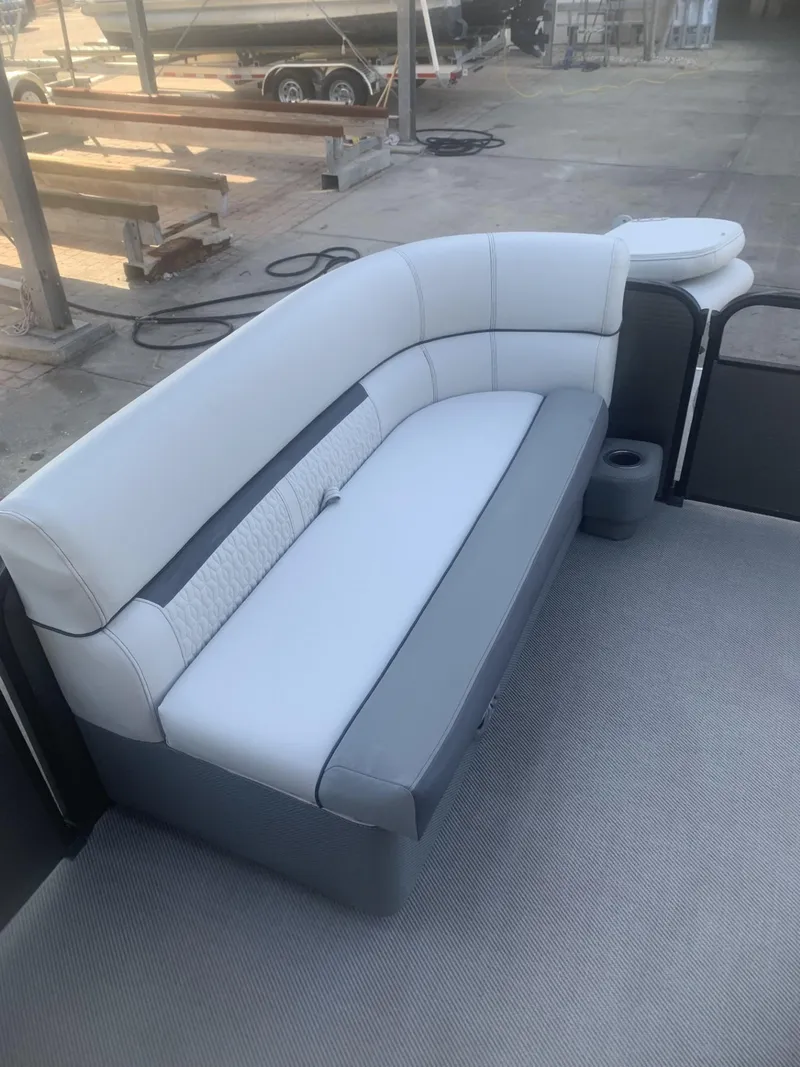 Slide: The Image of 2021 Godfrey Sweetwater 2086 BF boat with comfortable seating and modern design. - 6