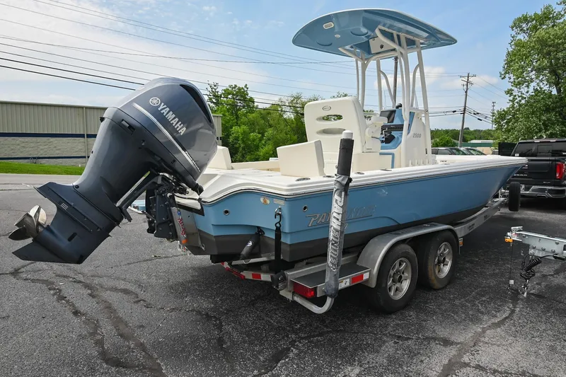 Slide: The Image of 2021 Pathfinder 2500 Hybrid boat, close-up of model number on white surface. - 5
