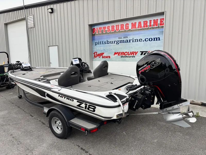 Slide: The Image of 2017 Nitro Z18 boat with Mercury engine at Pittsburg Marine dealership. - 14