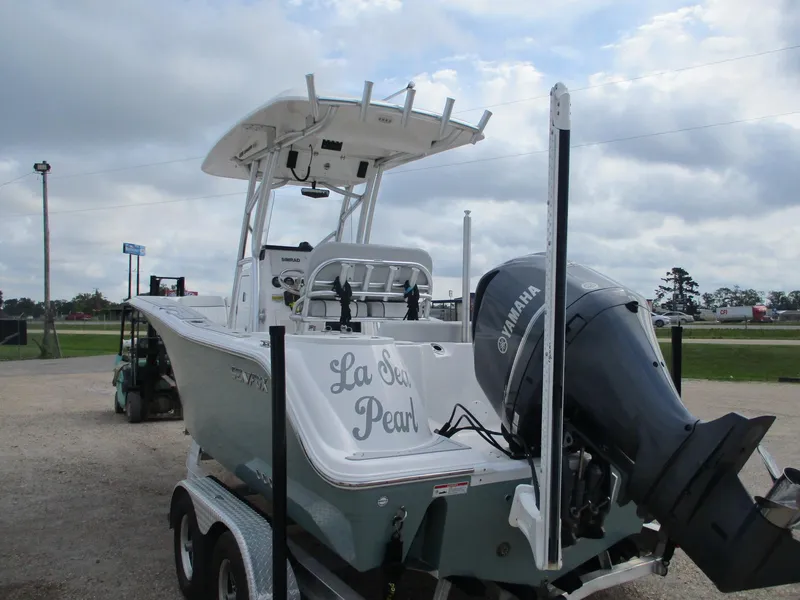 Slide: The Image of 2022 Sea Fox 228 Commander boat on trailer with Yamaha outboard motor. - 5