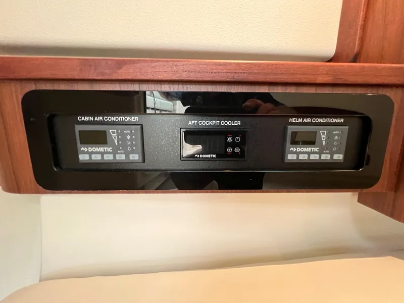 Slide: The Image of Control panel for air conditioning on 2020 Grady-White Freedom 375 boat. - 30