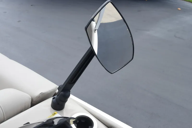Slide: The Image of Side mirror of 2022 Silver Wave 2410 SW5 JS boat, mounted on a sleek black arm. - 14
