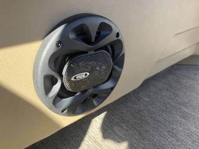 Slide: The Image of Speaker detail in 2020 Starcraft LX 22 R boat interior. - 18