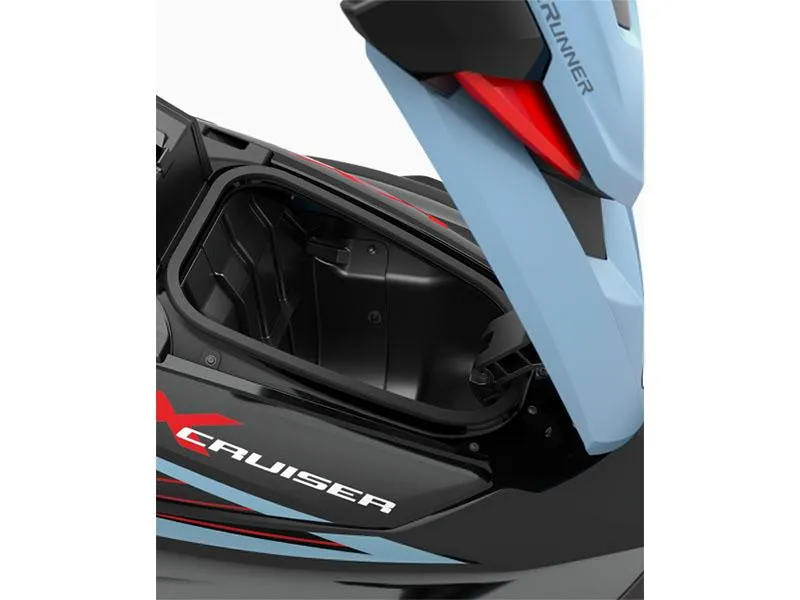 Slide: The Image of 2025 Yamaha VX Cruiser storage compartment open, showcasing interior space. - 2