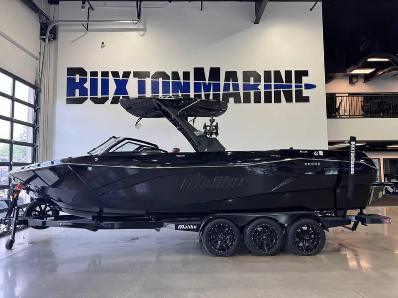 Slide: The Image of 2023 Malibu Wakesetter 26 LSV boat in showroom at Buxton Marine. - 4