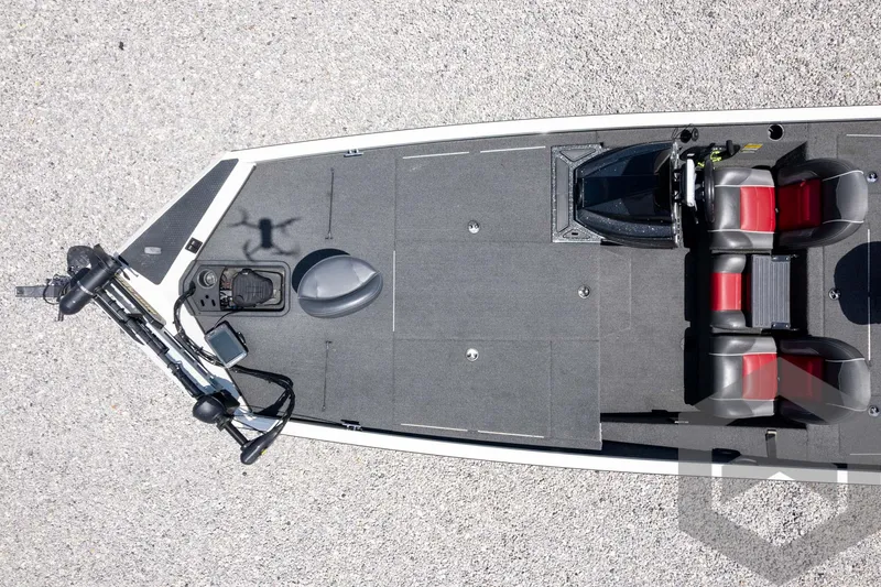 Slide: The Image of 2019 Ranger RT188 boat interior with seating and equipment, top view. - 38