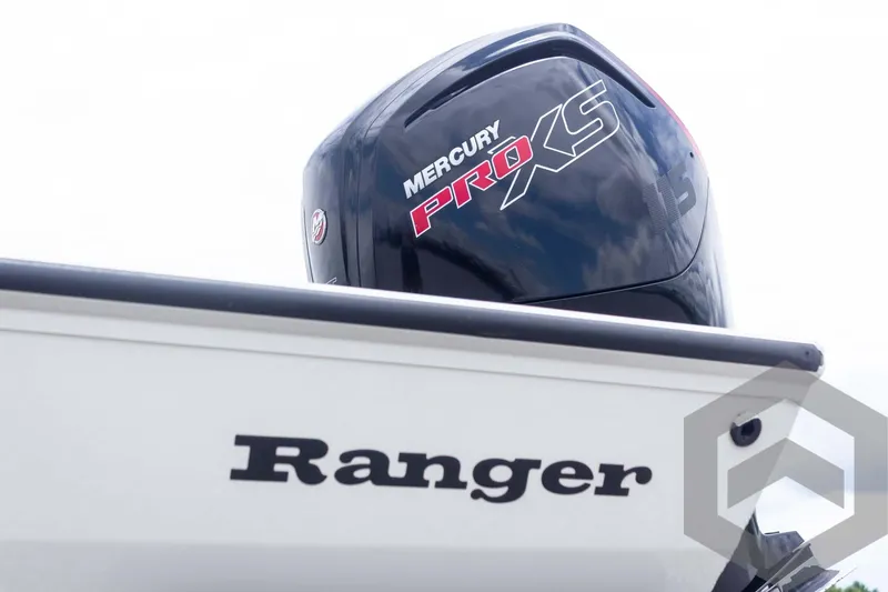 Slide: The Image of 2019 Ranger RT188 boat with Mercury Pro XS engine, side view. - 9