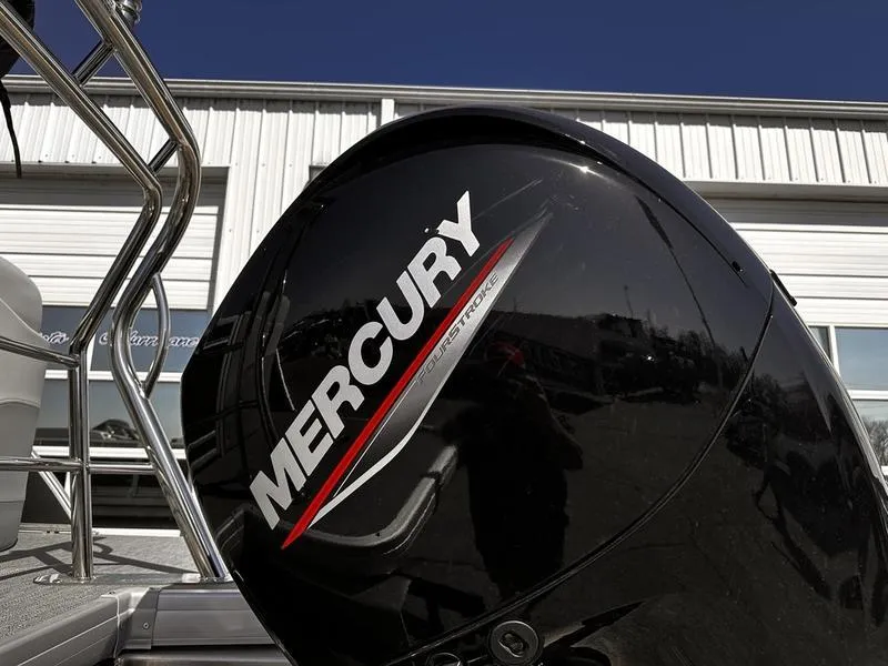 Slide: The Image of Mercury outboard motor on 2025 Godfrey SWEETWATER 2286 SB iMPACT Package boat. - 15