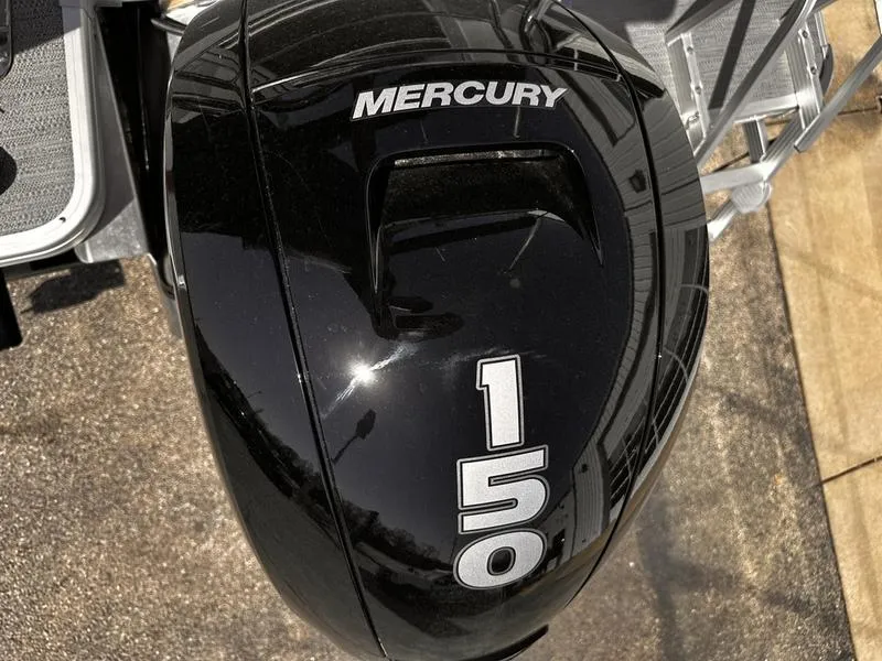 Slide: The Image of Mercury 150 horsepower outboard motor on 2025 Godfrey SWEETWATER 2286 SB iMPACT Package. - 16