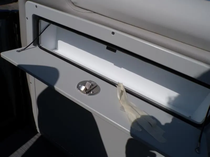 Slide: The Image of Storage compartment on 2025 Godfrey Sweetwater 2486 QS iMPACT pontoon boat. - 17