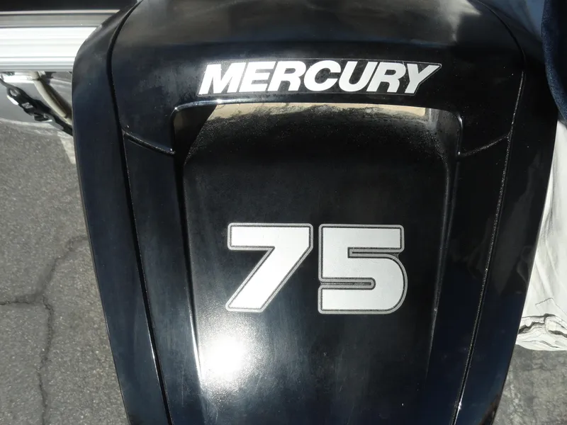 Slide: The Image of Mercury 75 horsepower engine on 2019 Sun Tracker Bass Buggy 18 DLX boat. - 23