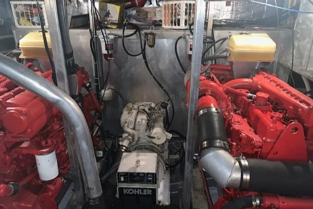 Slide: The Image of Engine room of 1991 King's Craft 48 Motor Yacht. - 27