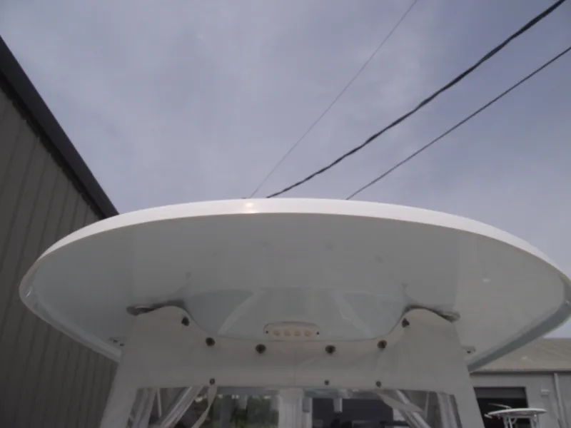 Slide: The Image of 2021 Sportsman Open 212 Center Console T-top viewed from below. - 19