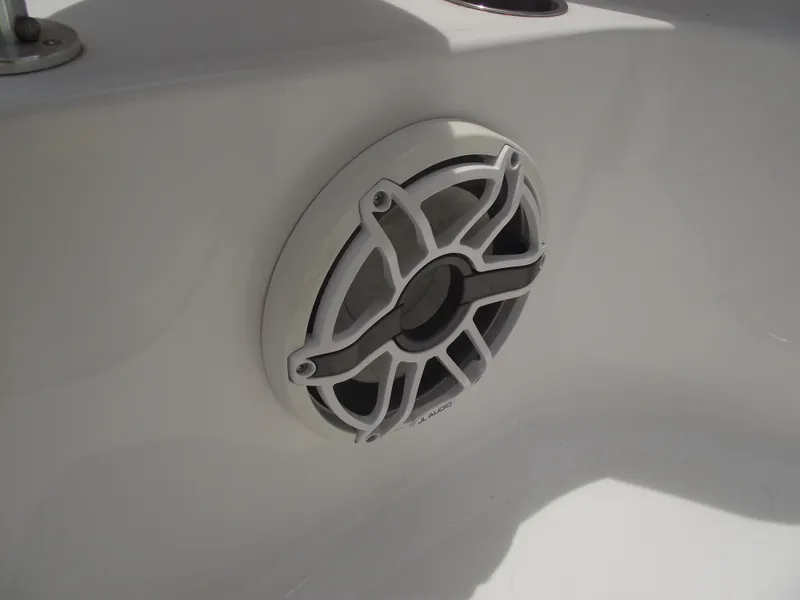 Slide: The Image of Speaker on 2021 Sportsman Open 212 Center Console boat interior. - 21