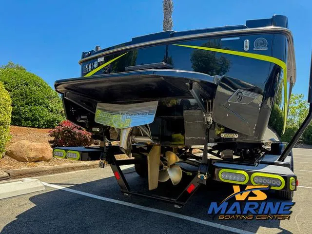 Slide: The Image of 2023 Axis Wake Research T250 boat on trailer at VS Marine Boating Center. - 7