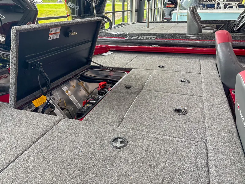 Slide: The Image of 2022 Vexus AVX 2080 boat interior with open storage compartment. - 9