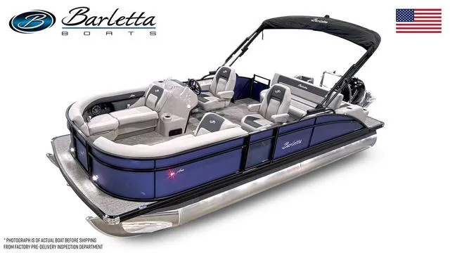 Slide: The Image of 2025 Barletta Boats A22UC pontoon with sleek design and comfortable seating. - 44
