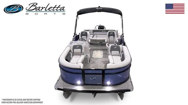 Slide: The Image of 2025 Barletta Boats A22UC pontoon with sleek design and comfortable seating. - 49