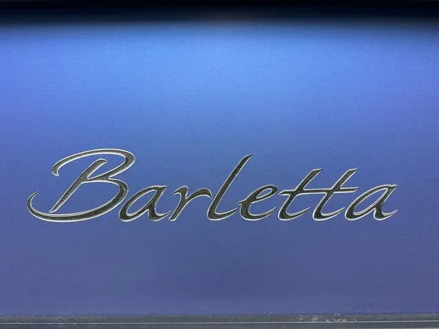 Slide: The Image of Barletta logo on blue background, 2025 Barletta Boats A22UC model. - 7