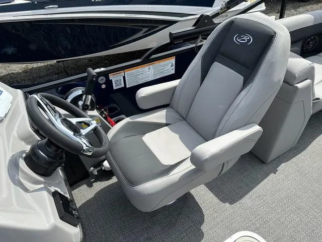 Slide: The Image of Captain's chair on 2025 Barletta Boats A22QC, featuring sleek design and comfortable seating. - 17