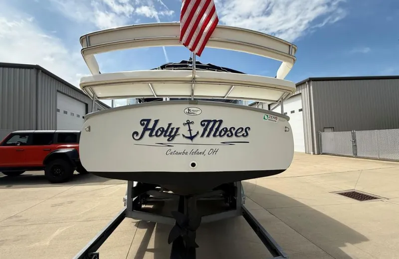 Slide: The Image of 2022 Duffy 22 Sun Cruiser boat named "Holy Moses" at Catawba Island, Ohio. - 6