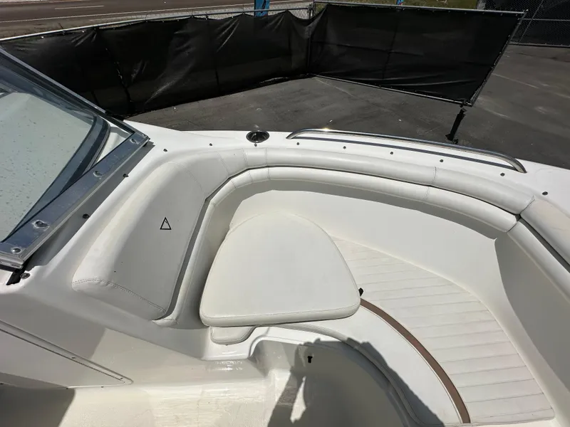 Slide: The Image of 2008 Sea Fox 216 Dual Console boat interior with seating and control panel. - 18