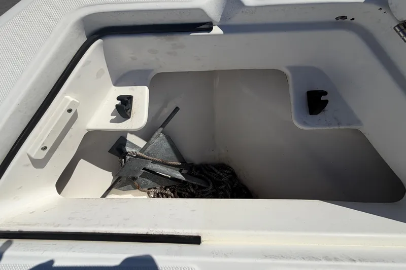 Slide: The Image of Anchor storage compartment on a 2008 Sea Fox 216 Dual Console boat. - 37