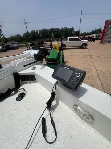 Slide: The Image of 2017 Excel 22' Pleasure boat with electronic equipment, parked in a lot. - 8