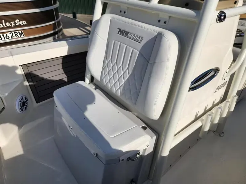 Slide: The Image of 2024 Pathfinder 2400 TRS boat seat with storage and sleek design. - 10
