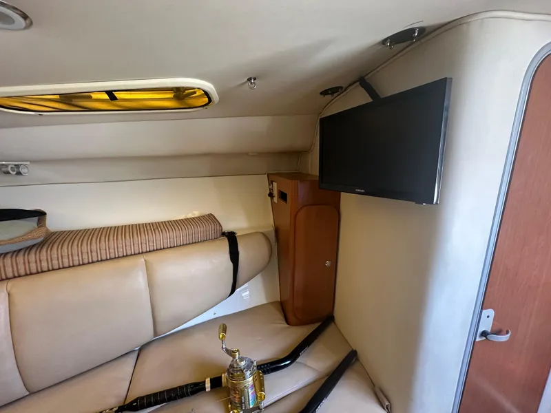 Slide: The Image of Interior cabin of 2007 Hydra-Sports Vector 3300 VX with TV and seating area. - 22