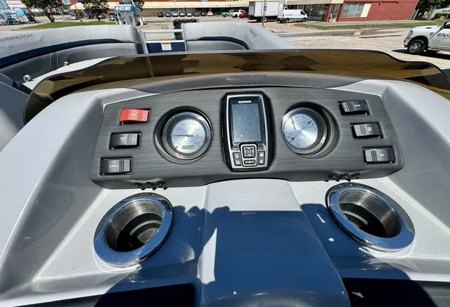 Slide: The Image of Dashboard of 2023 Bennington SX Fish 22 SXFAPG boat with gauges and controls. - 18