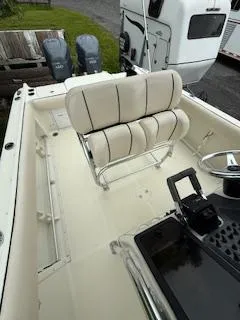 Slide: The Image of 2002 Hydra-Sports 2390 CC Vector boat interior with seating and steering console. - 25