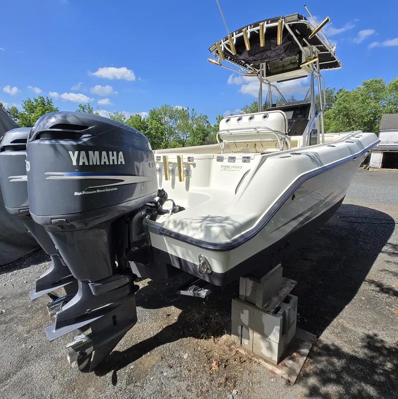 Slide: The Image of 2002 Hydra-Sports 2390 CC Vector boat with Yamaha engines on a sunny day. - 5